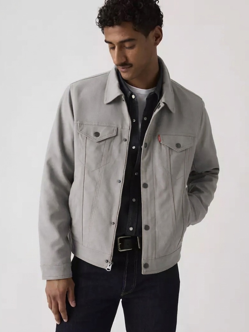 LEVI'S - Vintage Faux Leather Trucker Jacket (Sz L.)
